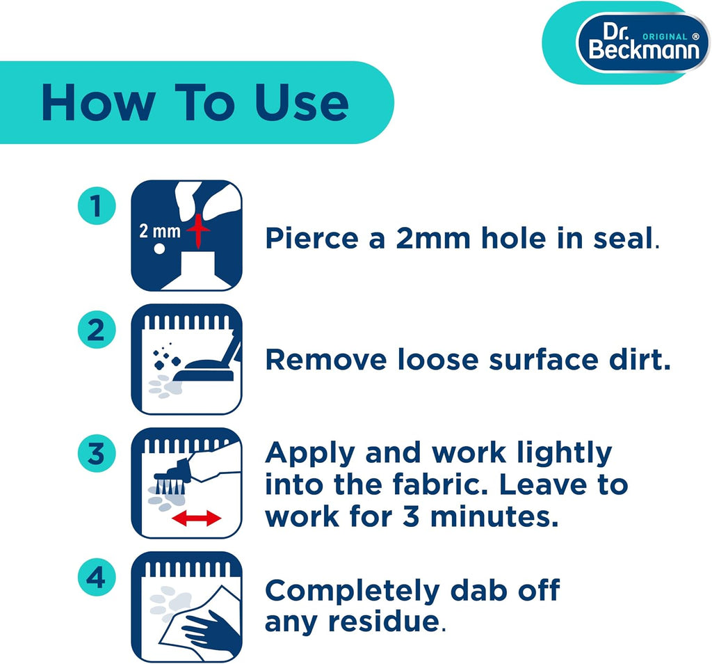 Dr. Beckmann Pet Stain & Odour Remover, Eliminates stains and odours caused by pets, incl. applicator brush, 650 ml