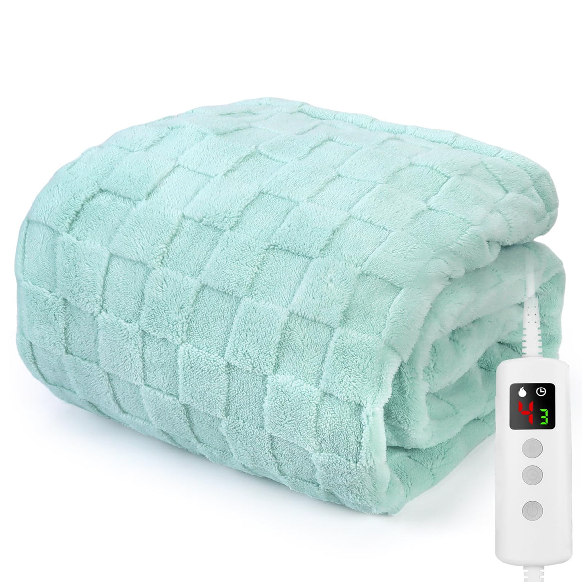 Heated Blanket Electric Throw 160x130CM, Dark Grey, Heating Blanket