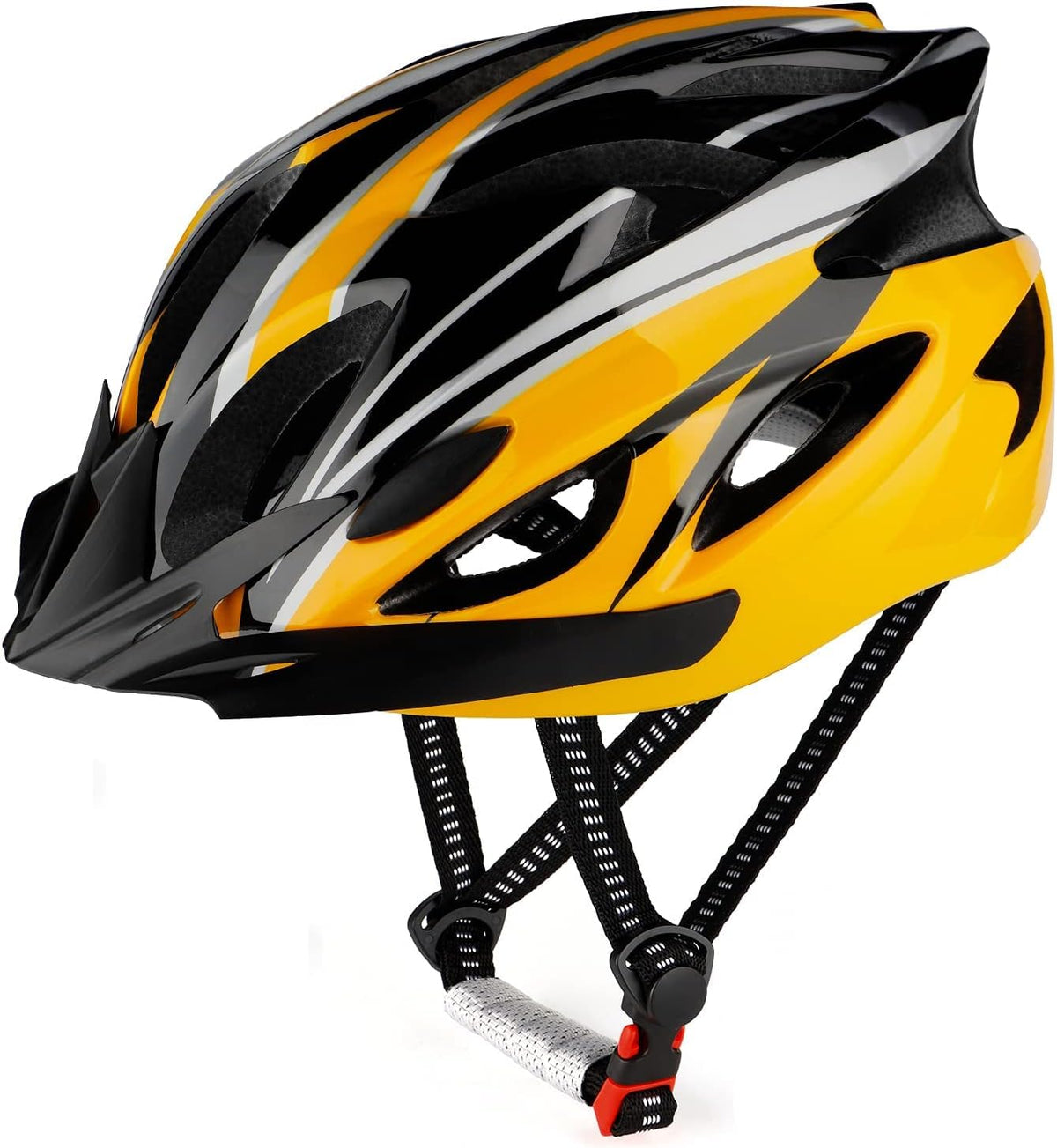 Cycle Helmet, Lightweight Bicycle Helmet, Adjustable Mountain & Road Bike Helmets for Adults, 18 Vents with Adjustable Strap & Detachable Visor for Mens Womens(Head Sizes58-62cm)