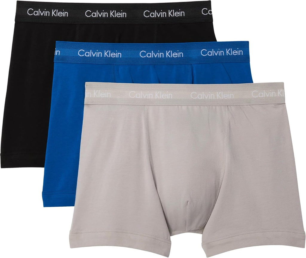 Calvin Klein Men’s 3 Pack Trunks with Logo Waistband