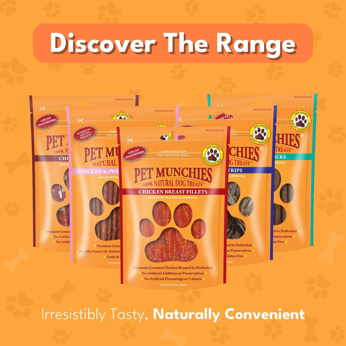 Pet Munchies Venison & Beef Liver Dog Training Treats, Grain Free Tasty Bites with Natural Real Meat, Low in Fat 50g