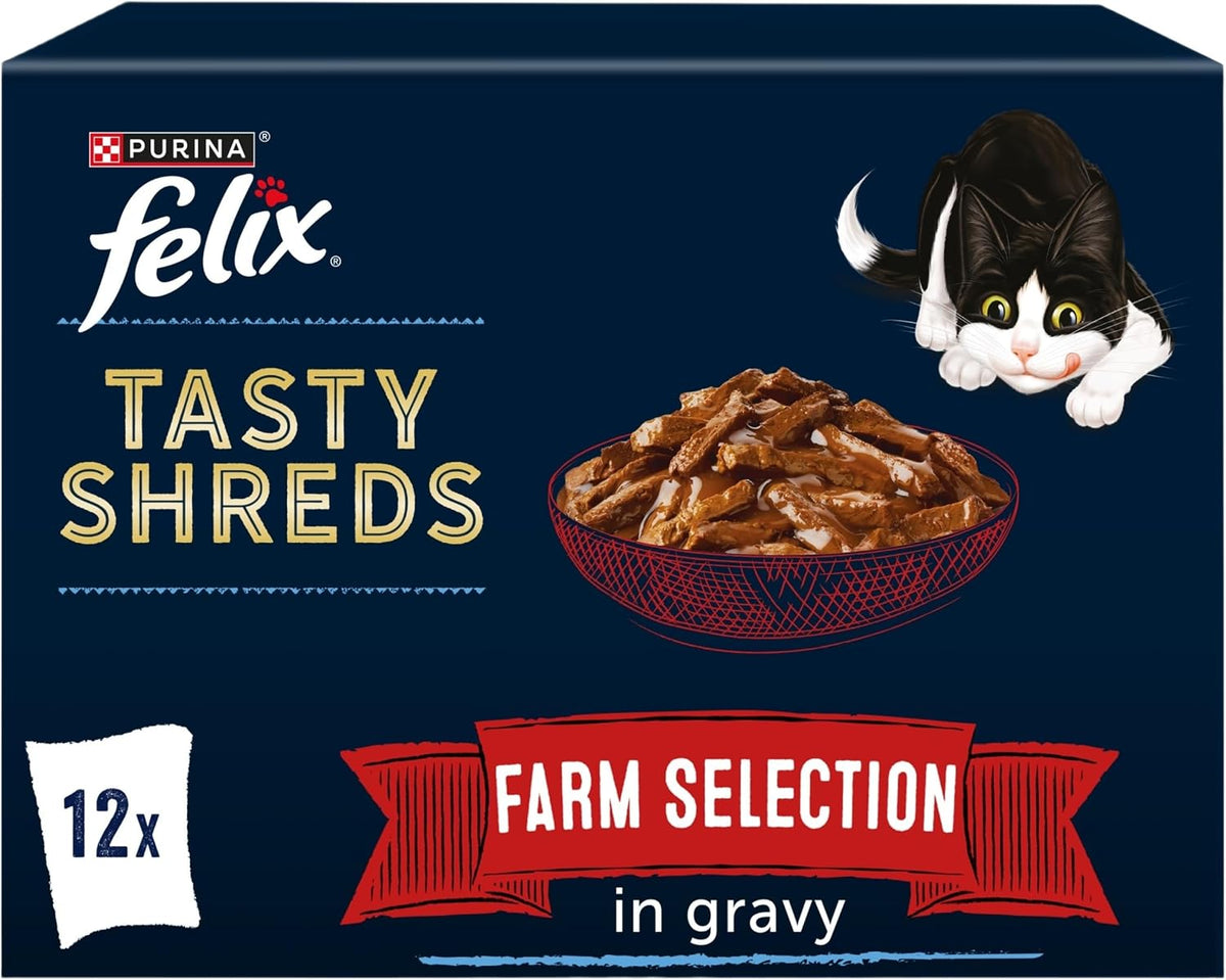 FELIX Soup Tender Strips Farm Selection Wet Cat Food 6x48g (Pack of 8)