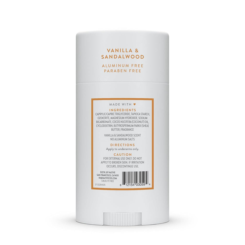 Native Aluminum-Free Deodorant for Women & Men, Coconut & Vanilla, 2.65oz