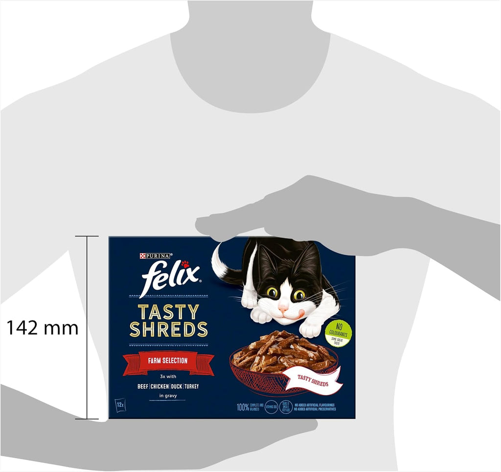 FELIX Soup Tender Strips Farm Selection Wet Cat Food 6x48g (Pack of 8)