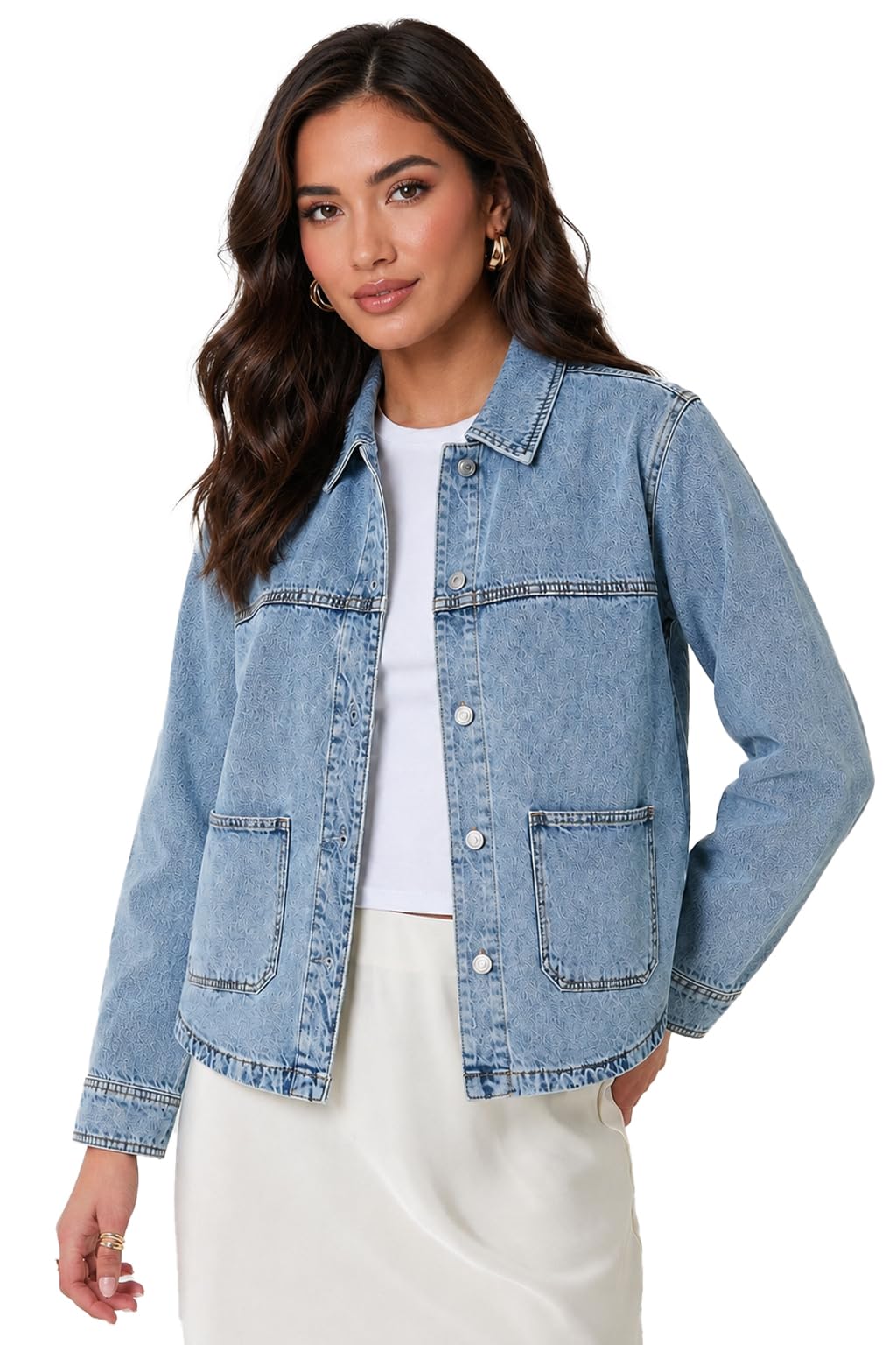 UC Ex High Street Brand Summer Denim Jackets Women, Ladies Button Up Jean Jacket
