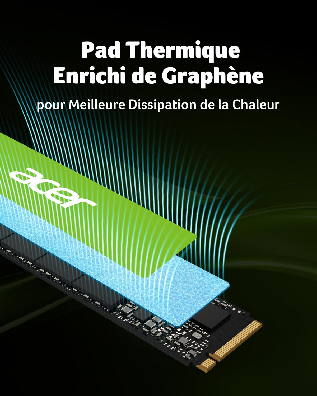 Acer FA100 M.2 2280 SSD 512GB: PCIe 3.0 NVMe with HMB & SLC Cache, Up to 3500 MB/s Read Speed, PC Internal Solid State Drive for Laptop & Desktop Upgrade