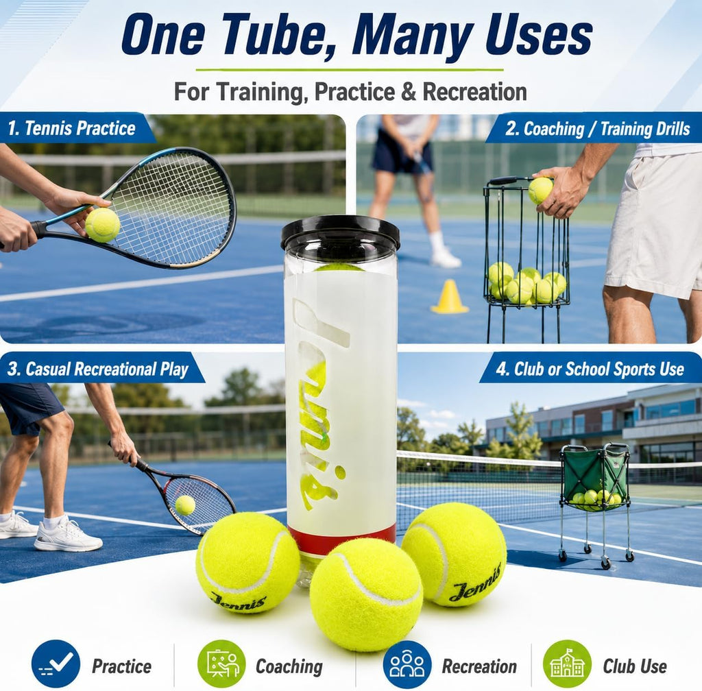 3 Pack Extra Duty Tennis Balls with Storage Tube