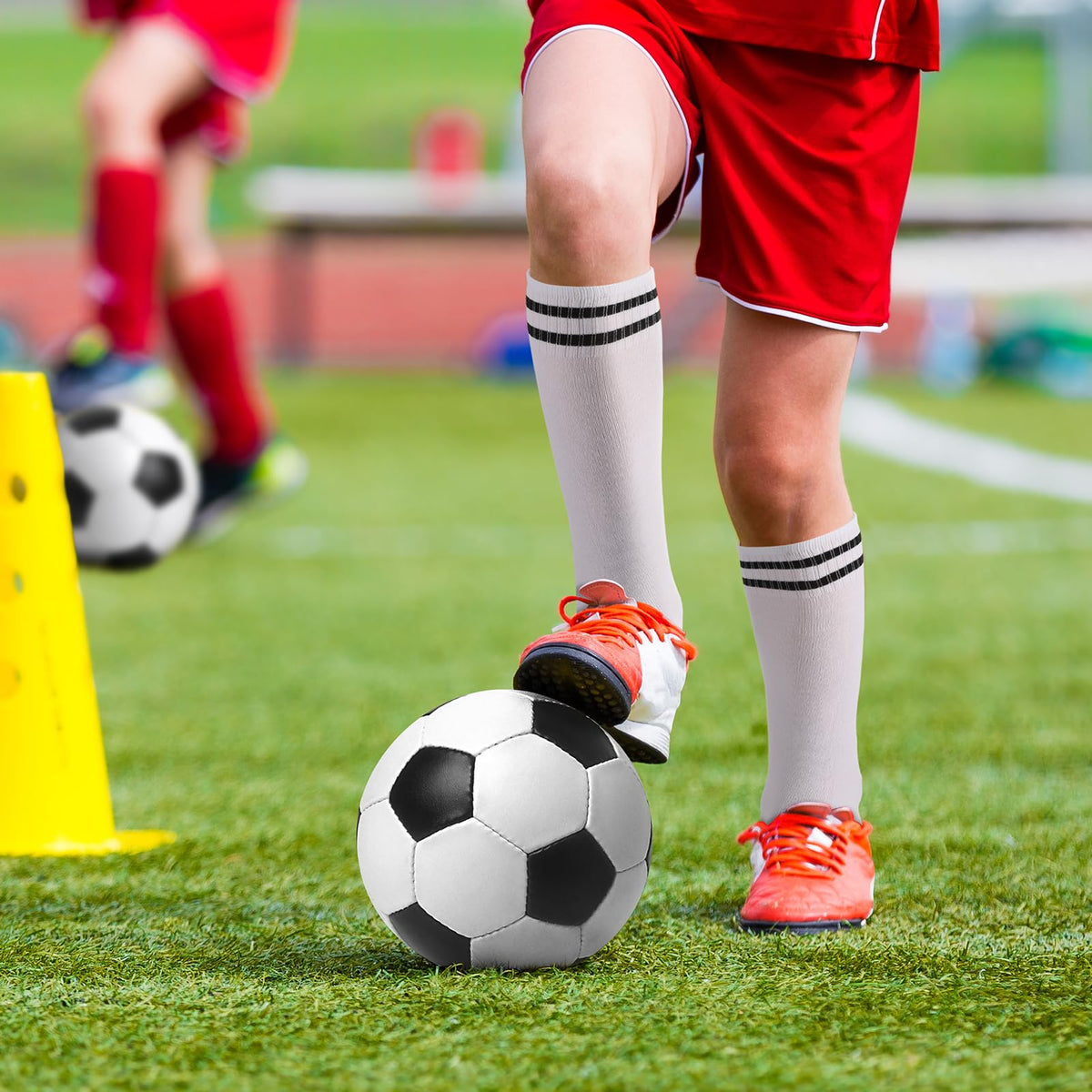 Zuimei 4 Pairs Football Socks Kids Football Socks for Boys Girls Childrens