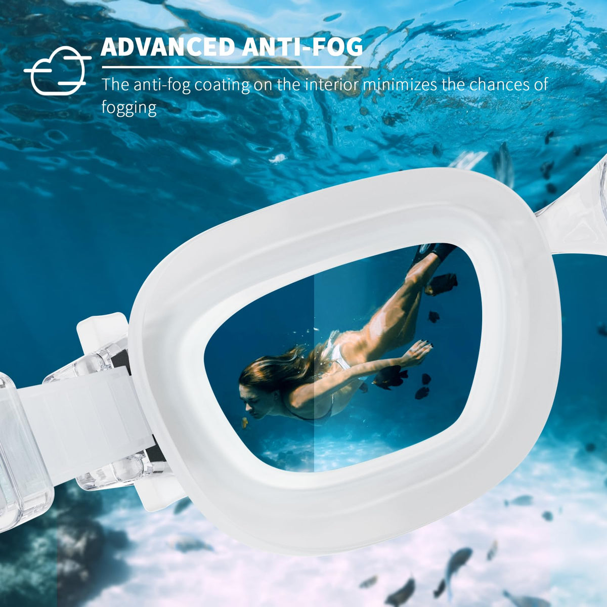 BEEWAY Kids Swimming Goggles for Boys Girls Age 6-14 Anti Fog & Leak Proof
