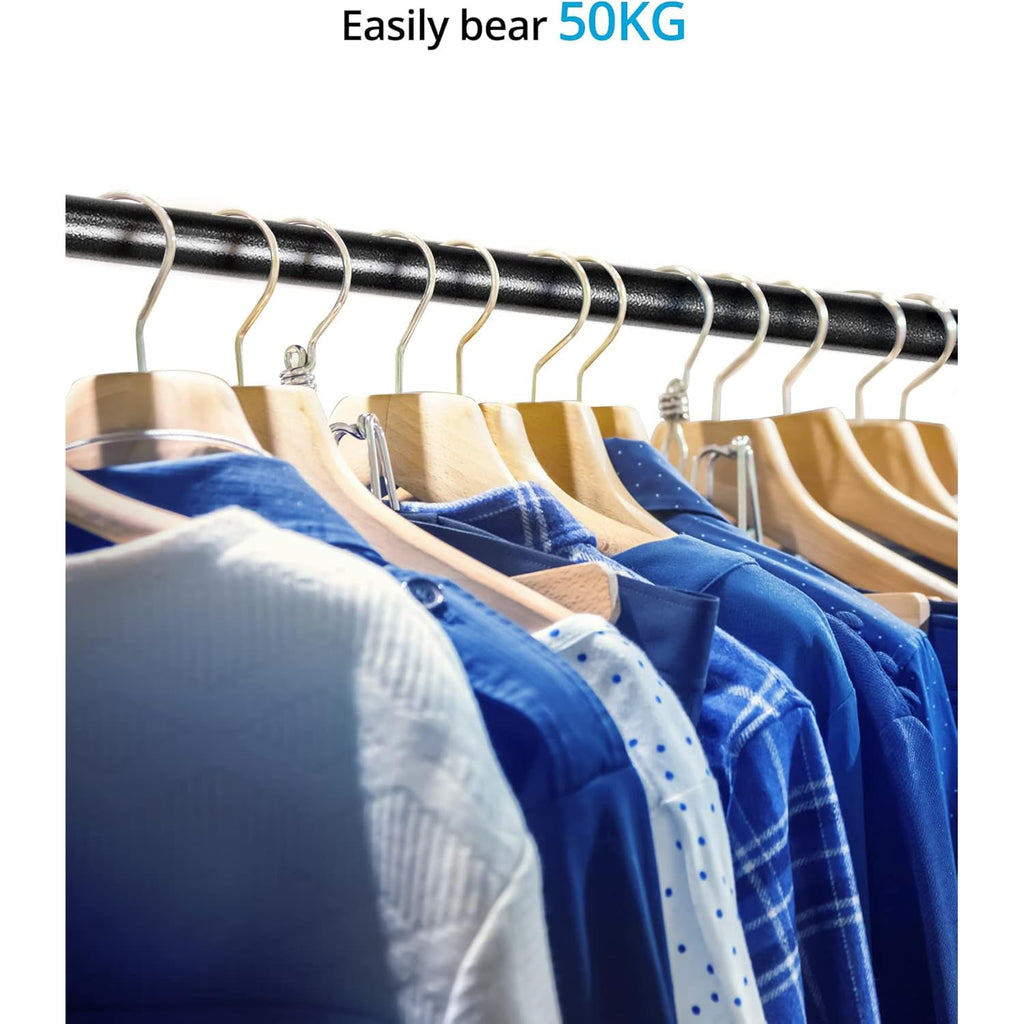 Heavy Duty Clothes Rail Storage System 50kg Garment Rack Open Wardrobe QWORK