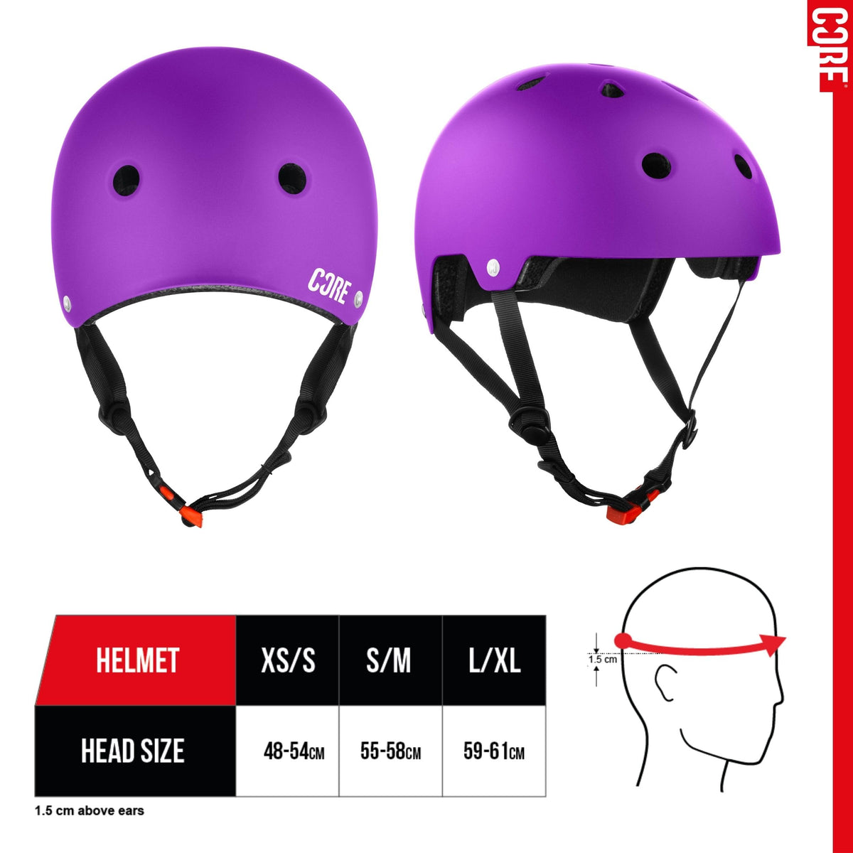 CORE Protection Helmet Skate/BMX/Bike/MTB/Roller Derby/Scooter