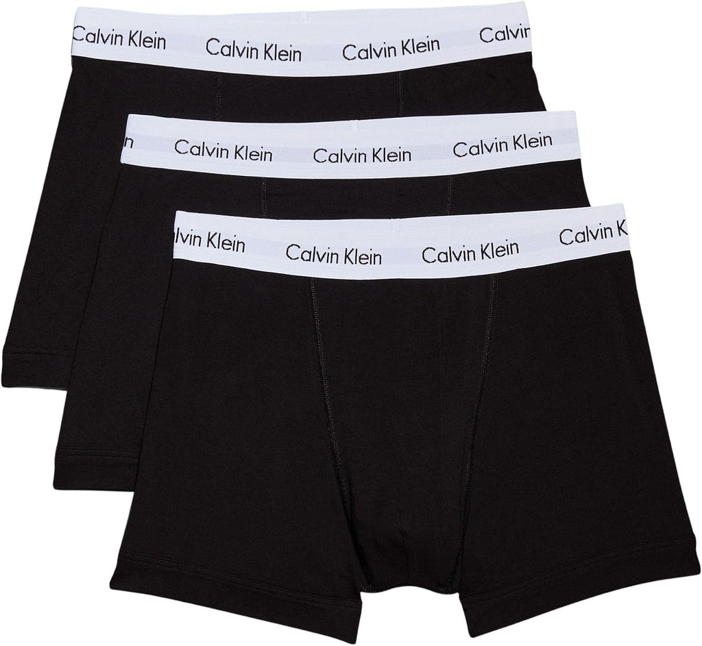 Calvin Klein Men’s 3 Pack Trunks with Logo Waistband