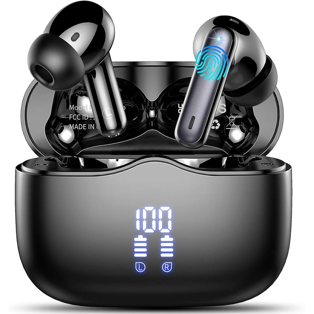 Wireless Earbuds Bluetooth 5.3 ENC Mic 40H Playtime Deep Bass IP7 Waterproof