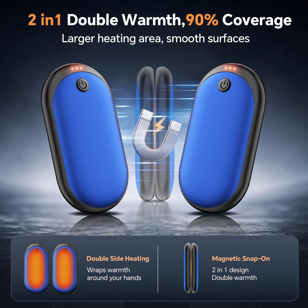 Hand Warmers Rechargeable 2 Pack, 24H Electric Portable Pocket Heater