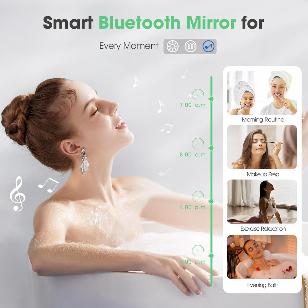 Irregular LED Bathroom Mirror 600x900 Bluetooth Anti Fog Dimmable S'bagno