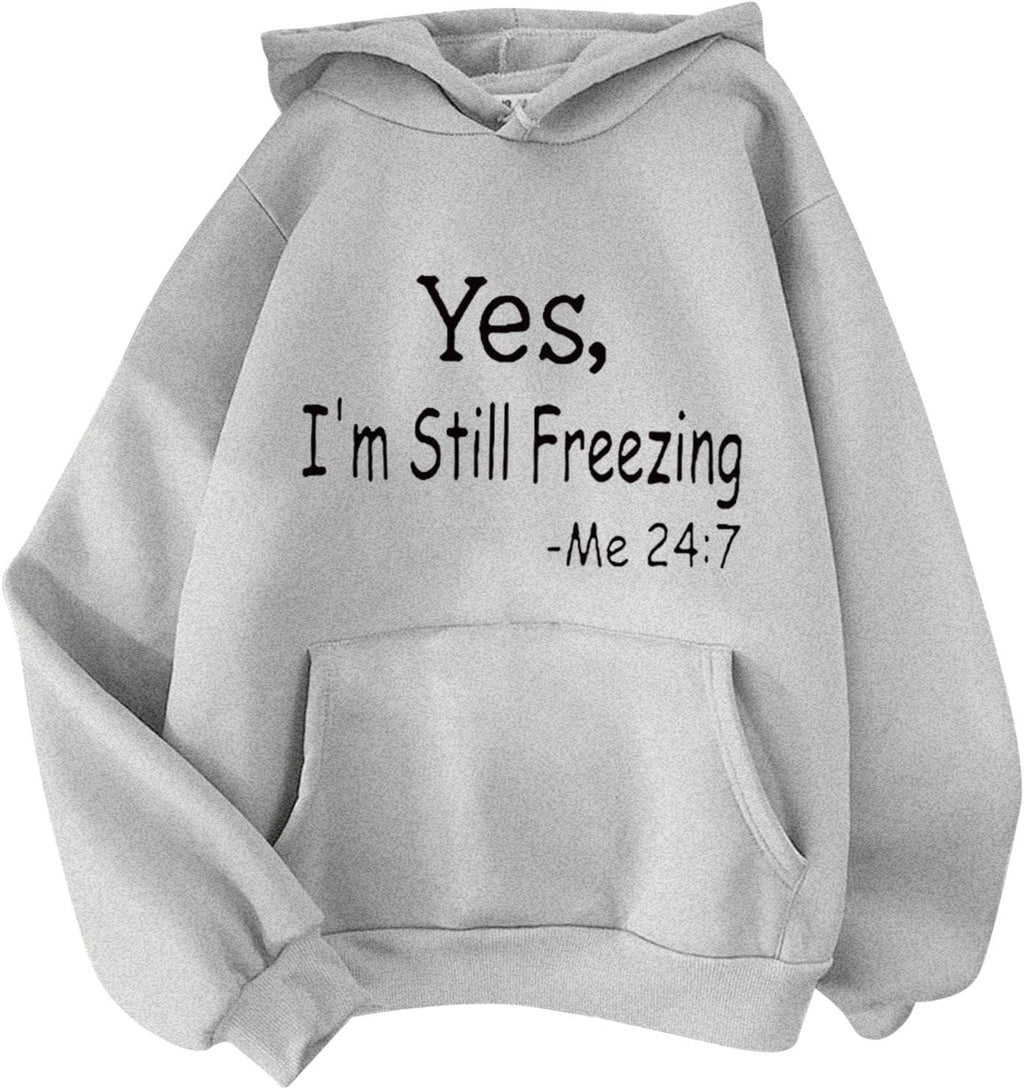 Winter Sweatshirt Women Women's Print Long Sleeved Sweatshirt Blouse Pullover Solid Color Hooded Funny Ladies Christmas Jumpers Hooded Tunic Pullover Holiday Outfits for Women