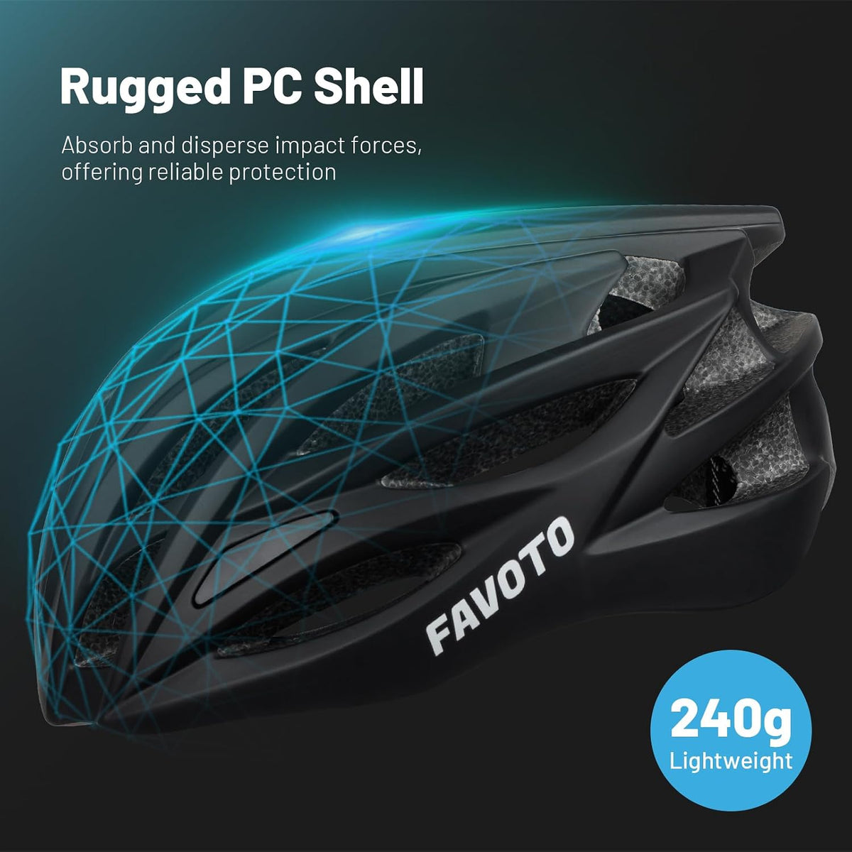 Favoto Bike Helmet for Adult Commute & Road Cycling, Lightweight 27-Vent