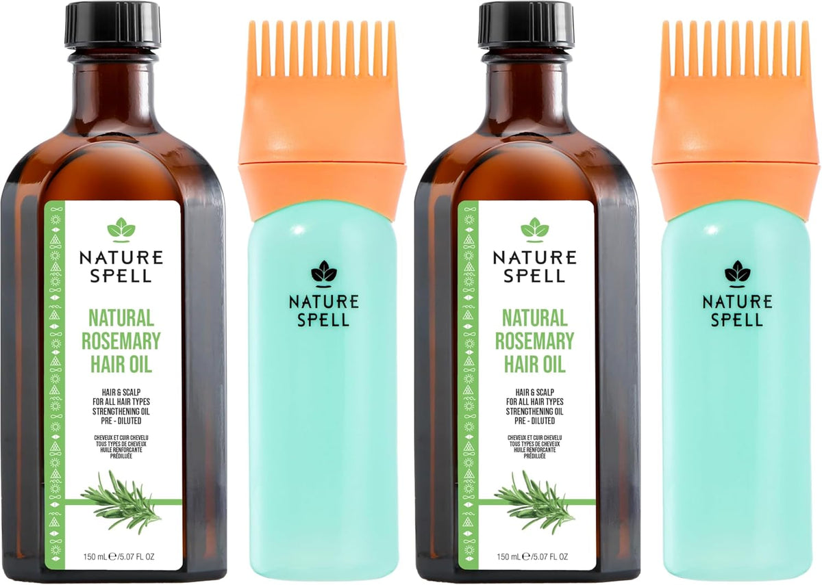 Nature Spell Rosemary Oil for Hair Growth with Root Comb Applicator, 150ml