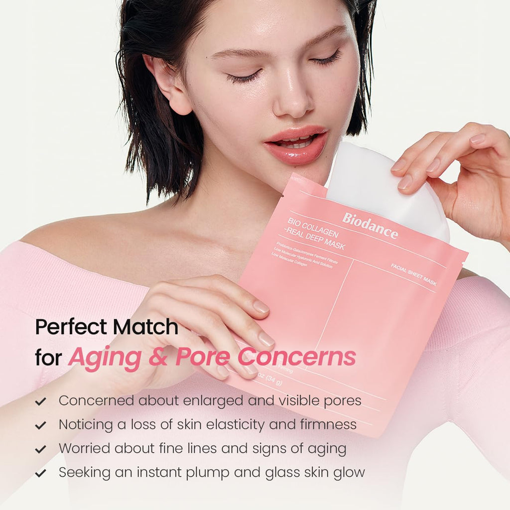 BIODANCE Bio-Collagen Real Deep Mask for Hydrating & Plumping (4ea)