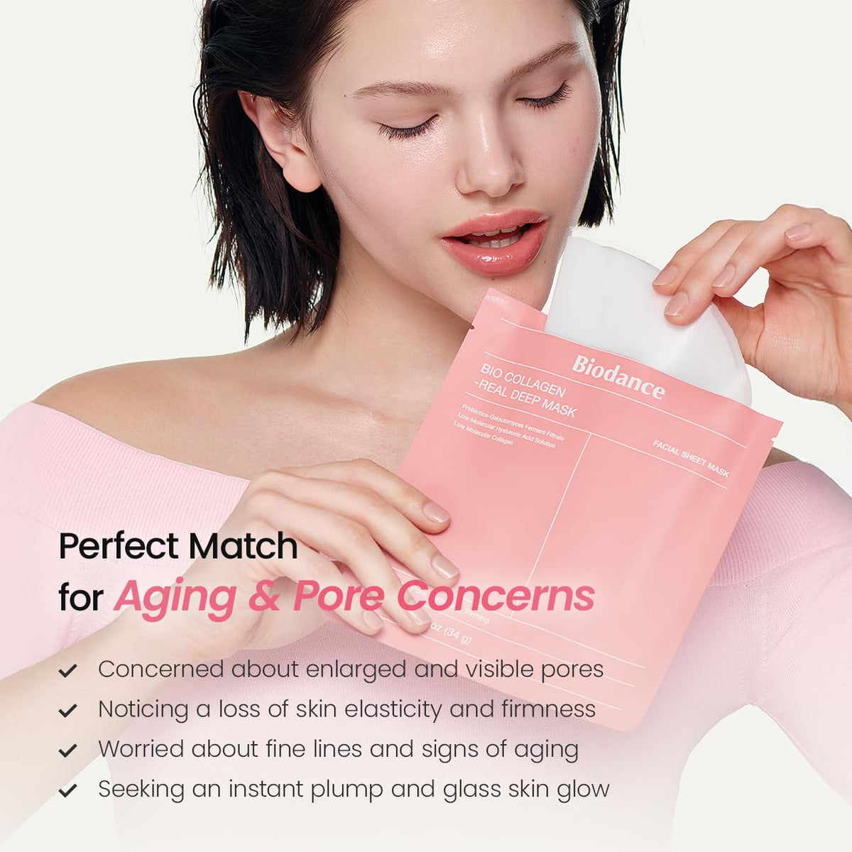 BIODANCE Bio-Collagen Real Deep Mask for Hydrating & Plumping (4ea)