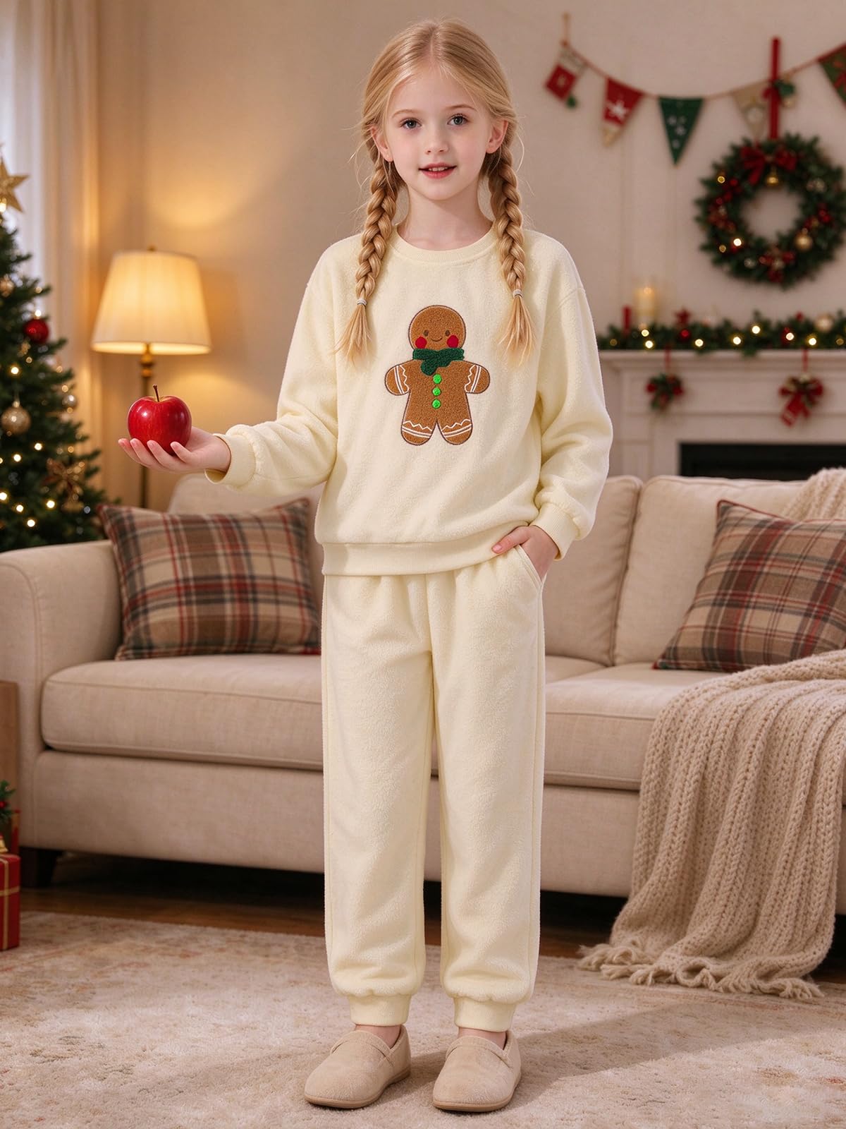URMAGIC Girls' 2-piece Outfits Clothes Pants Tops Set Sweatpant Sweatshirt