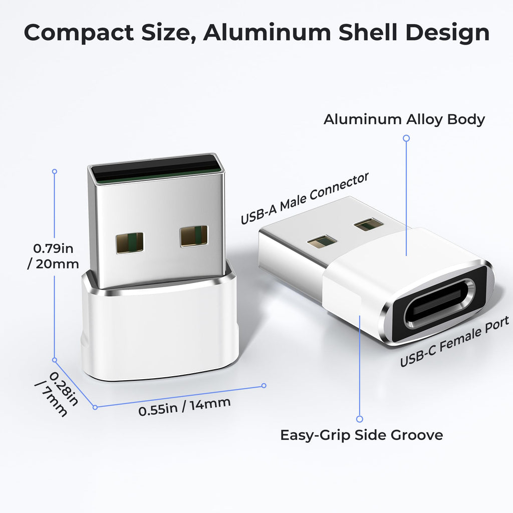 BASESAILOR USB to USB C Adapter,USBC Female to USB A Male Adapter 3Pack