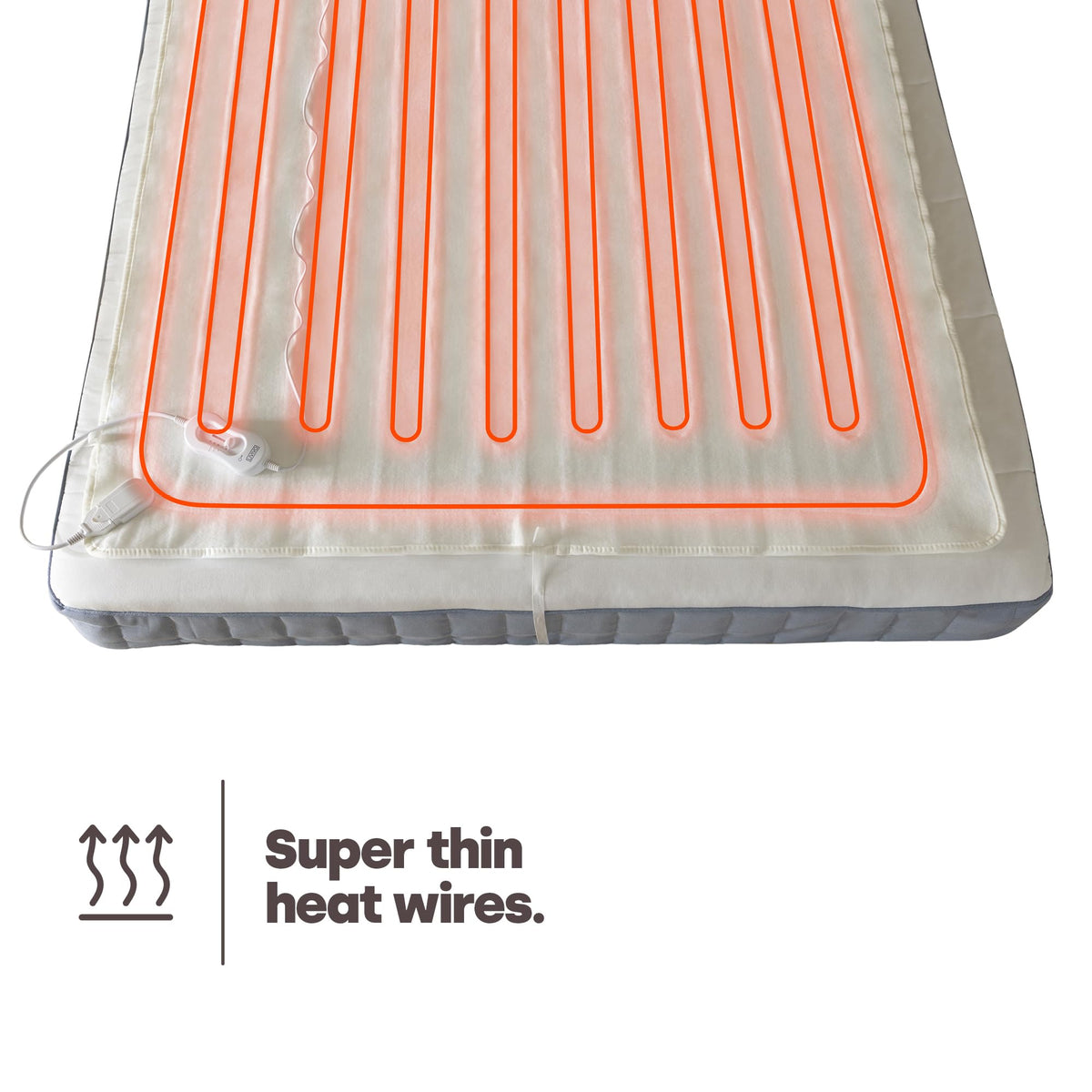 LIVIVO Electric Blanket King Size - Heated Underblanket for Bed - 165x137cm
