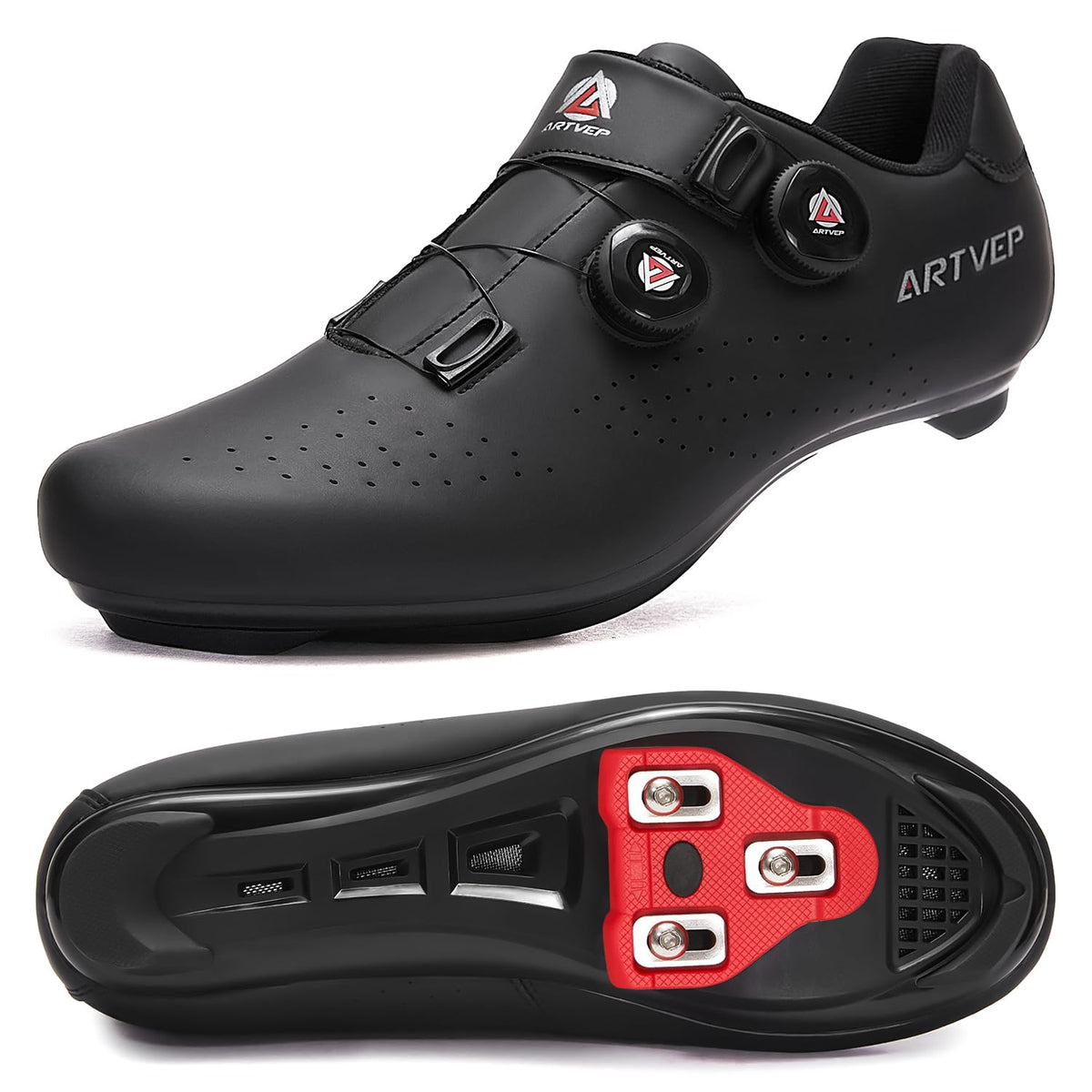 Mens Cycling Shoes Women Road Bikes MTB Shoes Compatible with Look SPD SPD-SL Delta Cleats Compatible with Peloton Shoes Indoor/Outdoor