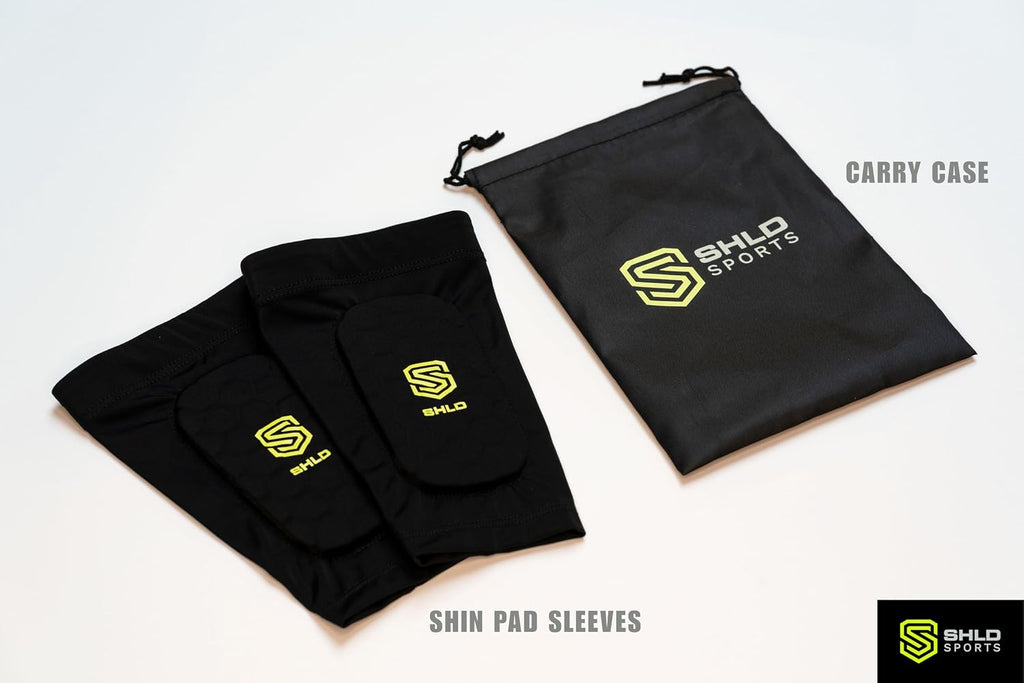 Kids Shin Pad Sleeves Ages 3-14, Ultra Light Protective Football Built-in Shin Guard Sleeves for Children Boys & Girls