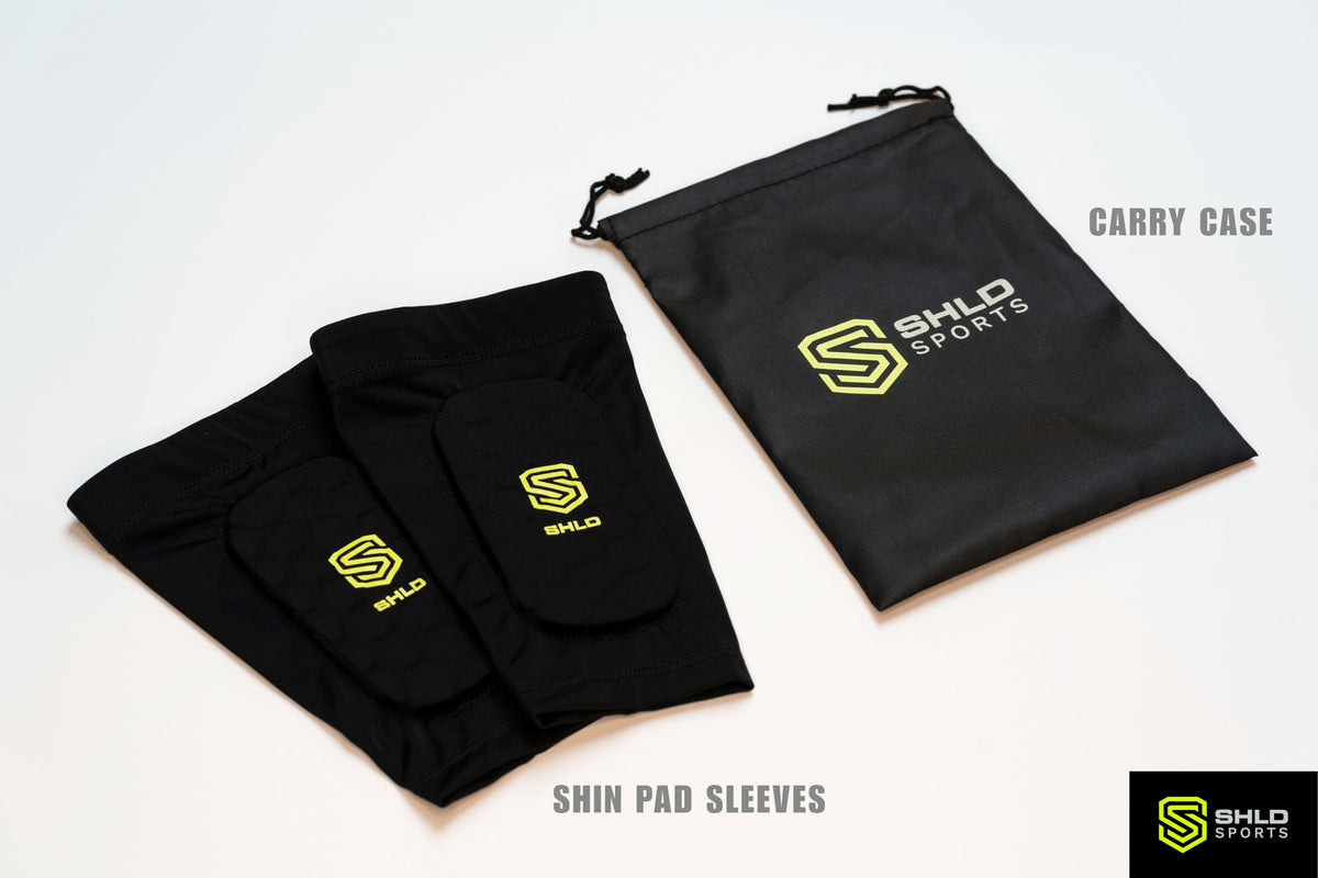 Kids Shin Pad Sleeves Ages 3-14, Ultra Light Protective Football Built-in Shin Guard Sleeves for Children Boys & Girls