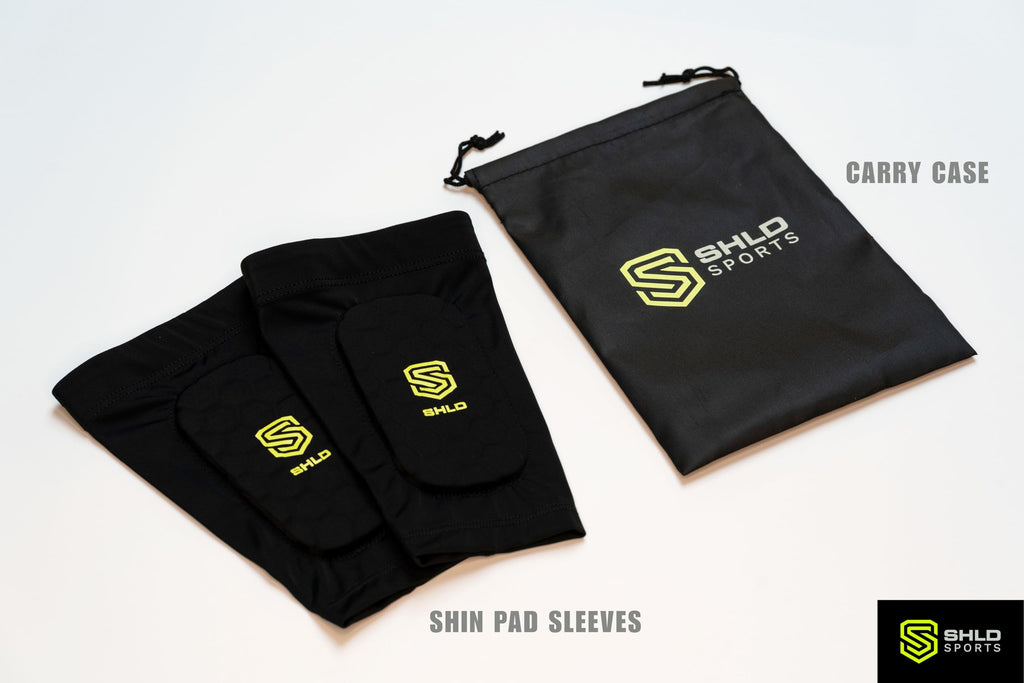 Kids Shin Pad Sleeves Ages 3-14, Ultra Light Protective Football Built-in Shin Guard Sleeves for Children Boys & Girls