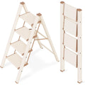 4 Step Ladder Foldable Step Stool Anti Slip Wide Pedal Home Kitchen Utility Steps