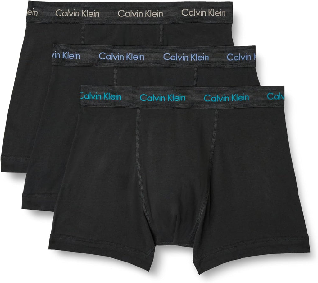 Calvin Klein Men’s 3 Pack Trunks with Logo Waistband