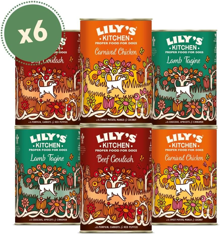 Lily's Kitchen Natural Adult Dog Food Wet Trays - Classic Dinners Multipack - Chicken, Lamb & Beef - Complete Meal Recipes (6 Trays x 150g)