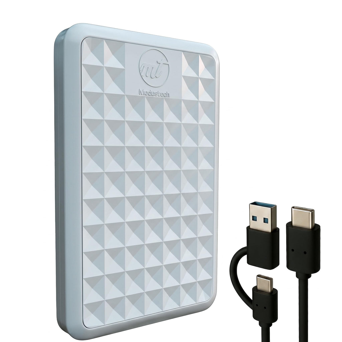 ModusTech Facet 1TB External Hard Drive Portable USB-C/USB 3.1 — Ultraslim HDD for Backup, Gaming, PC, Mac, Laptop, PS4, Xbox, Smart TV (Black)