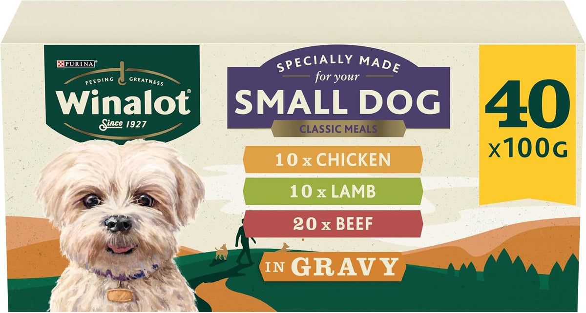 WINALOT Sunday Dinner Mixed in Gravy Wet Dog Food Pouches 40x100g