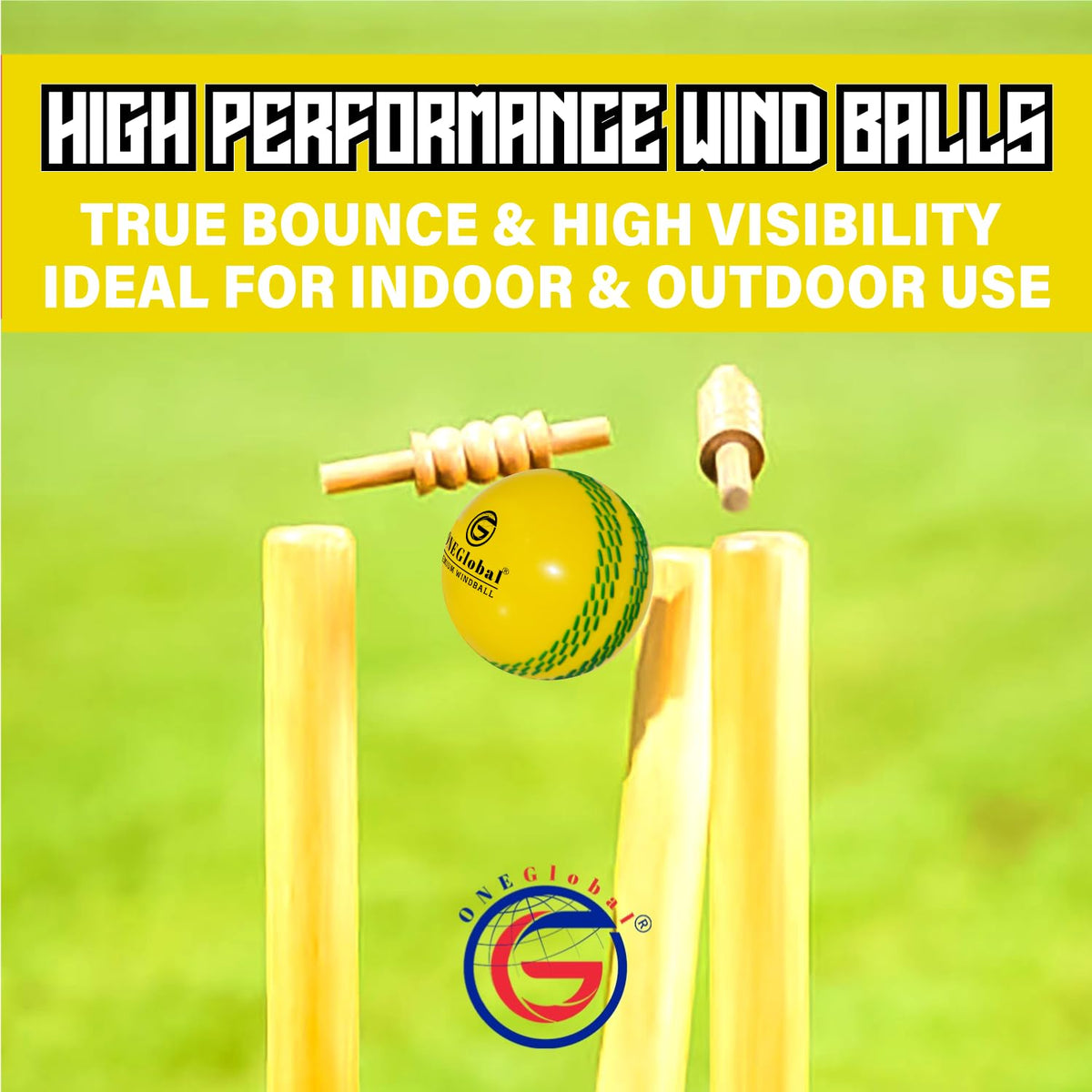 Premium Windball Soft Cricket Ball with Colour Seam | Wind Ball for Outdoor & Indoor Practice, Coaching, Garden & Beach Games