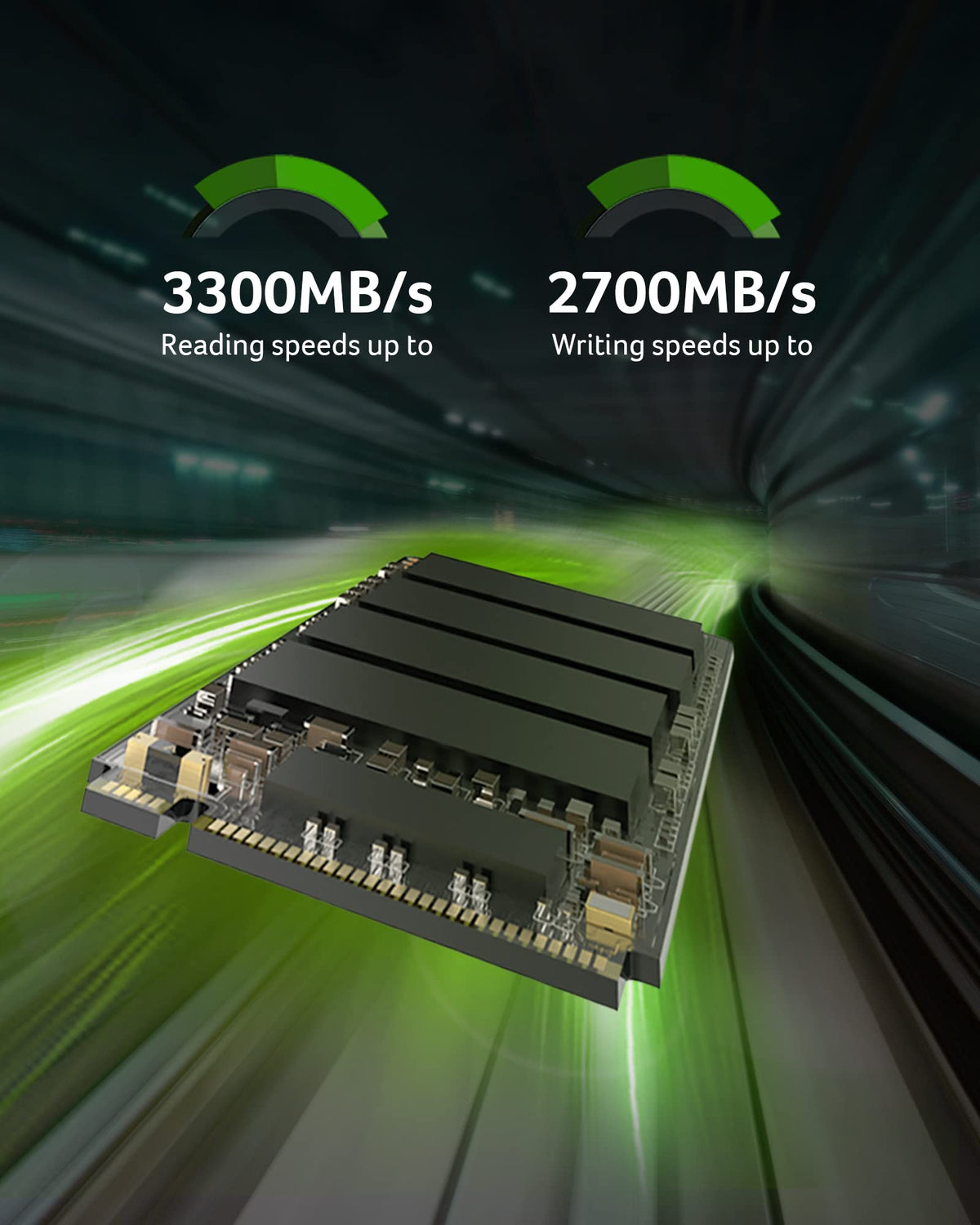 Acer FA100 M.2 2280 SSD 512GB: PCIe 3.0 NVMe with HMB & SLC Cache, Up to 3500 MB/s Read Speed, PC Internal Solid State Drive for Laptop & Desktop Upgrade