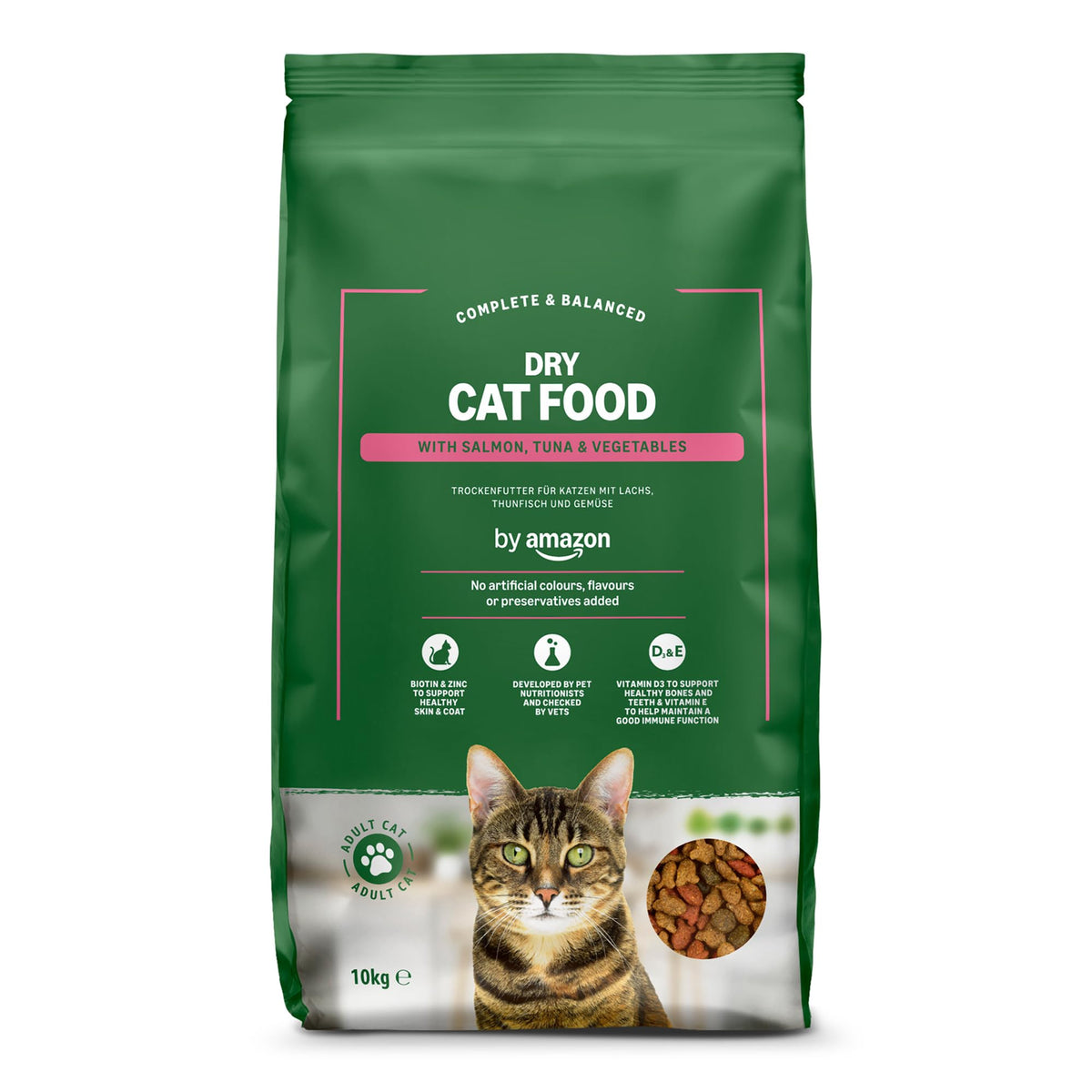 by Amazon - Complete Dry Cat Food with Salmon, Tuna and Vegetables, 1 pack of 3kg