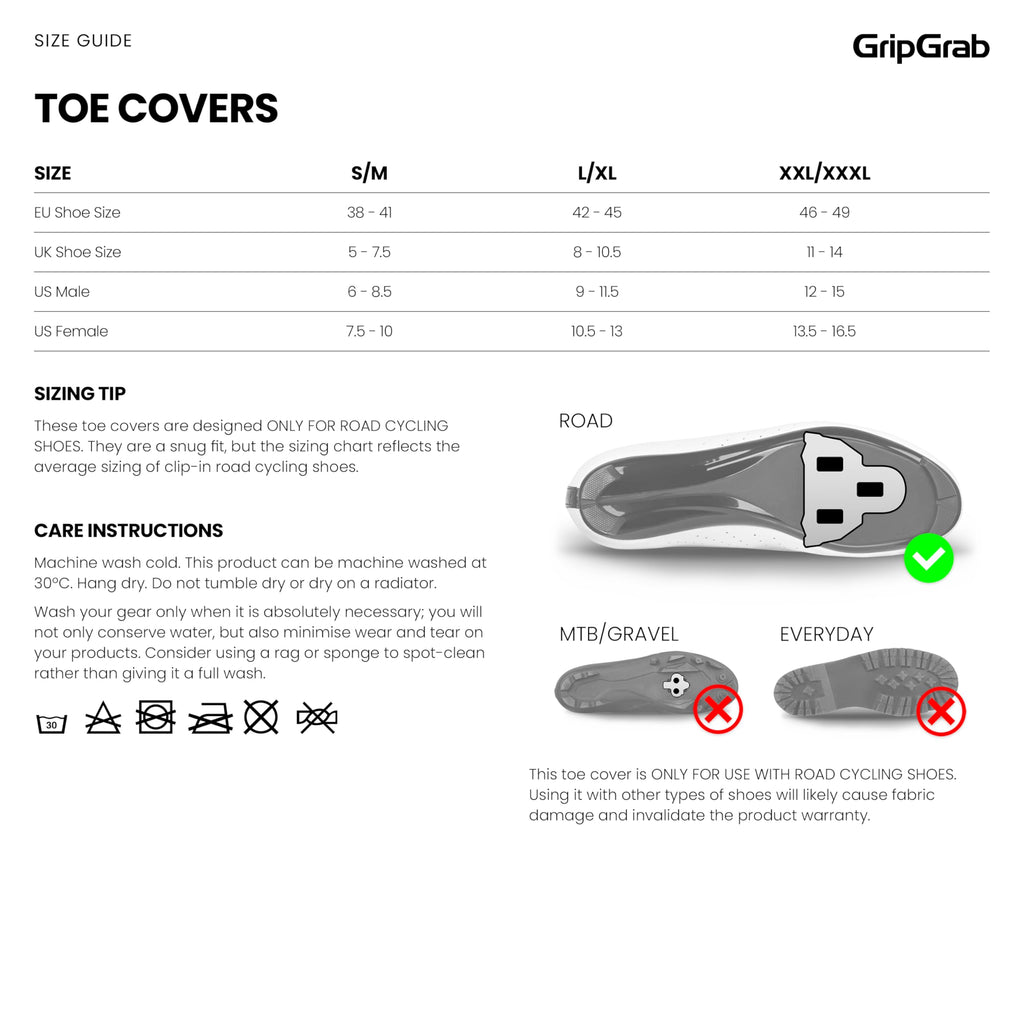GripGrab Windproof Road Bike Toe Covers - Thermal Cycling Overshoes