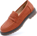 Womens Loafers Shoes Platform Chunky Penny Loafer Lug Sole Comfortable Slip On Work Office Business Casual Dressy Fashion Driving Moccasins Women Shoes