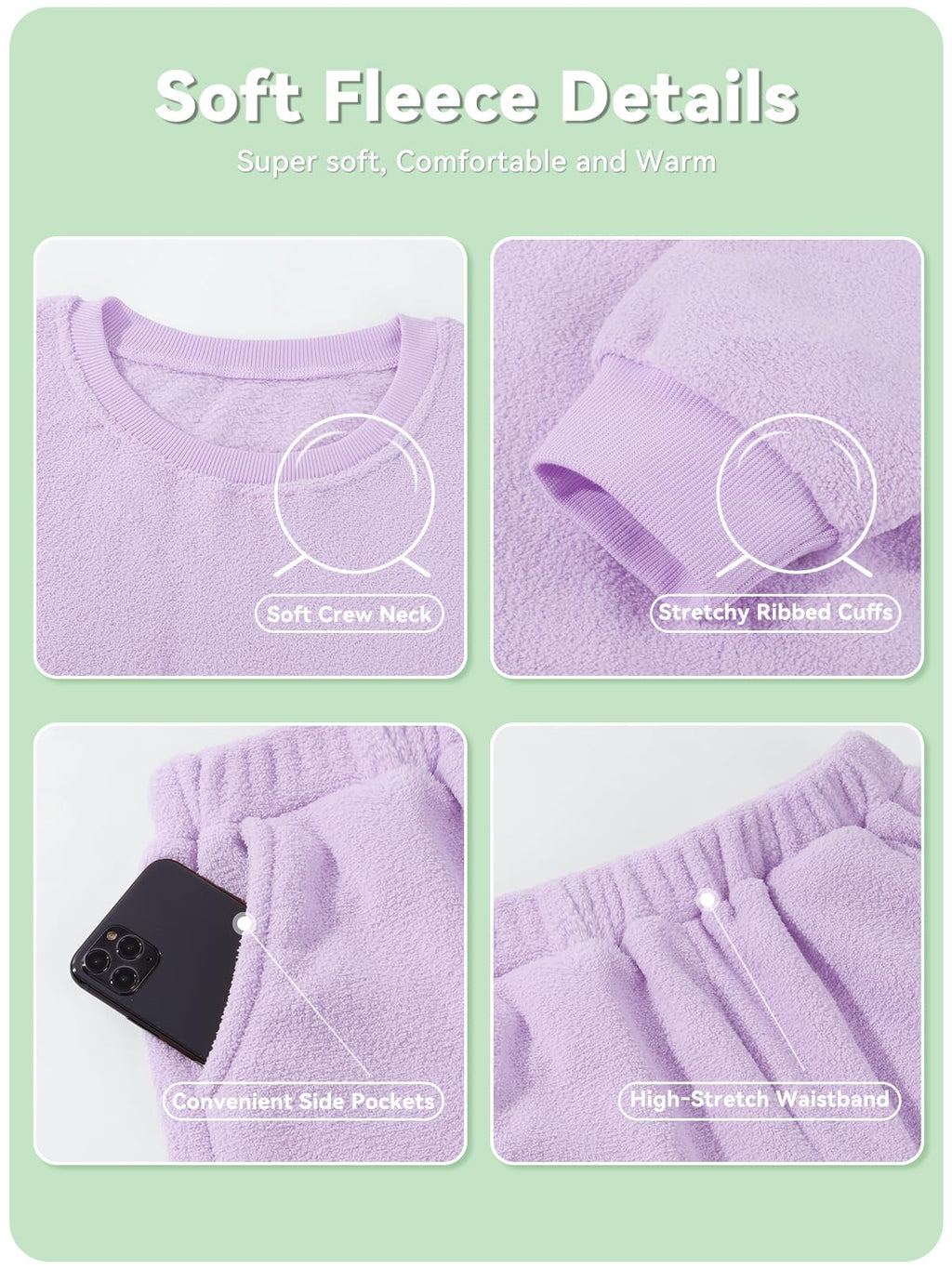 URMAGIC Girls' 2-piece Outfits Clothes Pants Tops Set Sweatpant Sweatshirt
