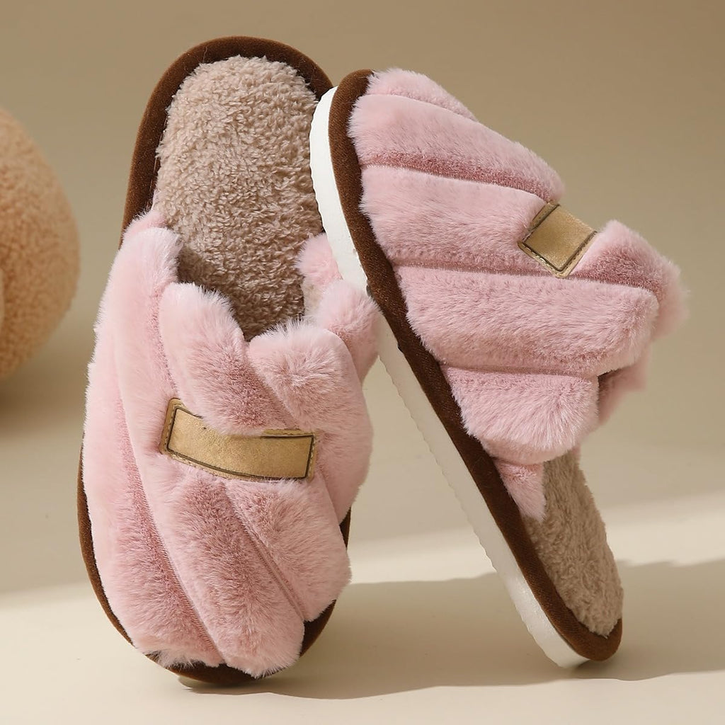 Women's Slippers Plush Warm Indoor Bedroom House Shoes