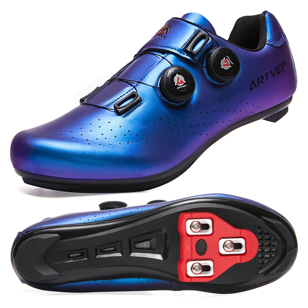 Mens Cycling Shoes Women Road Bikes MTB Shoes Compatible with Look SPD SPD-SL Delta Cleats Compatible with Peloton Shoes Indoor/Outdoor
