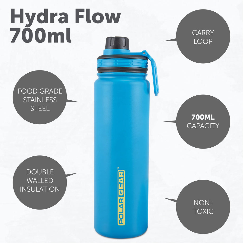 Polar Gear Insulated Water Bottle with Flip Straw - 800ml Wine