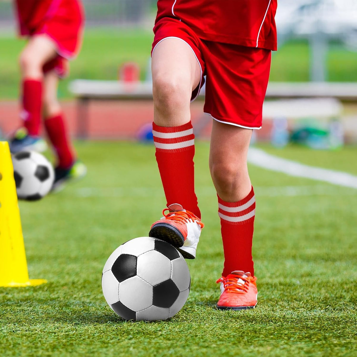 Zuimei 4 Pairs Football Socks Kids Football Socks for Boys Girls Childrens