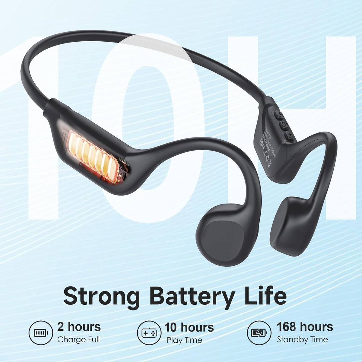 Bone Conduction Headphones Bluetooth 5.4 Open Ear Sports IPX5 LOBKIN Wireless