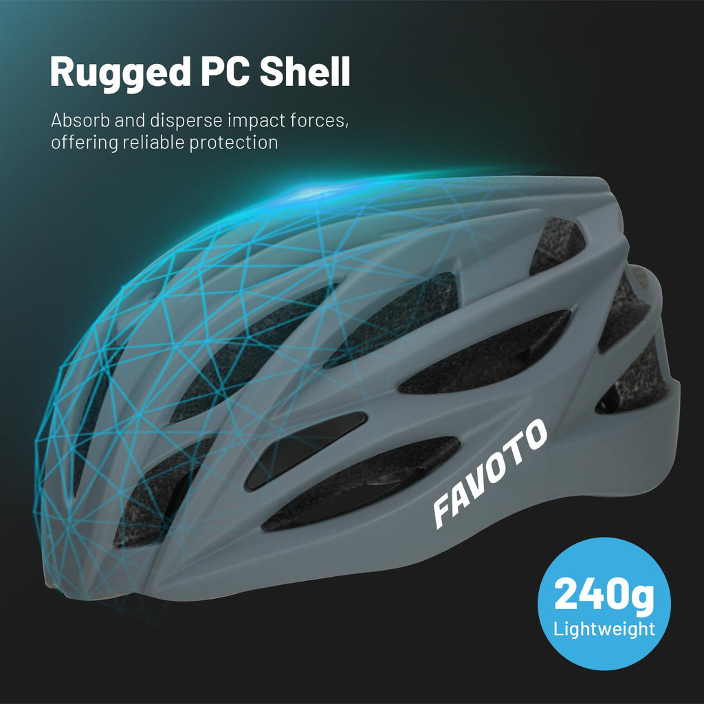 Favoto Bike Helmet for Adult Commute & Road Cycling, Lightweight 27-Vent