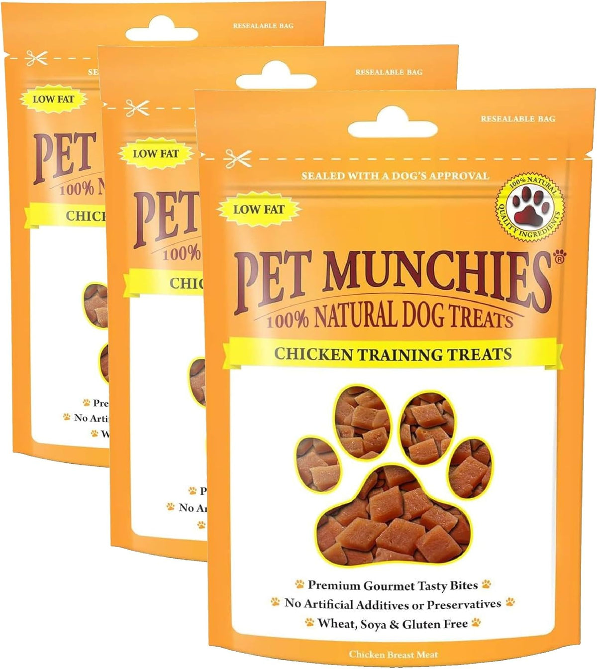 Pet Munchies Venison & Beef Liver Dog Training Treats, Grain Free Tasty Bites with Natural Real Meat, Low in Fat 50g