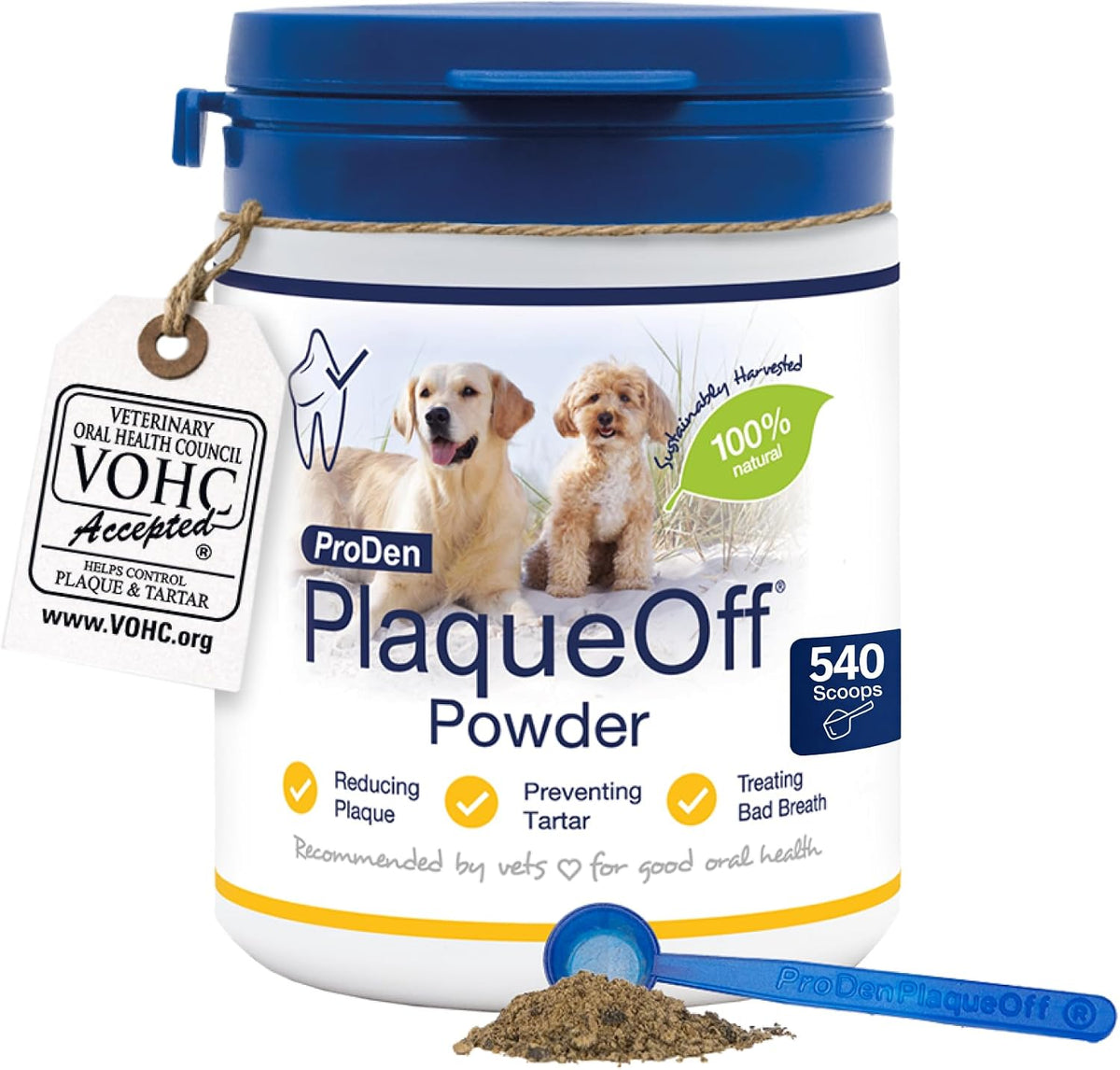 ProDen PlaqueOff 180g Powder for Dogs - VOHC Accepted 18-Month Supply